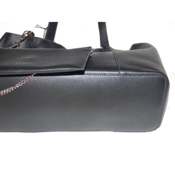 Furla New XL Black Leather Satchel w Matching Wallet - Picture 7 of 12